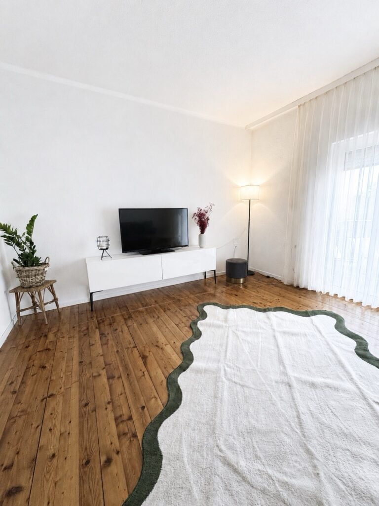 Gemütliches Wohnzimmer mit moderner Einrichtung in Casa Luigi